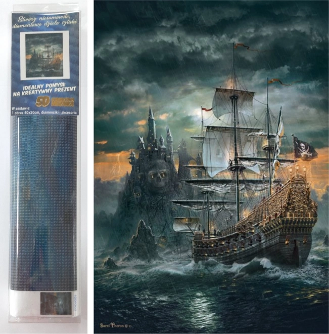 Diamantmalerei Piratenschiff 30x40cm