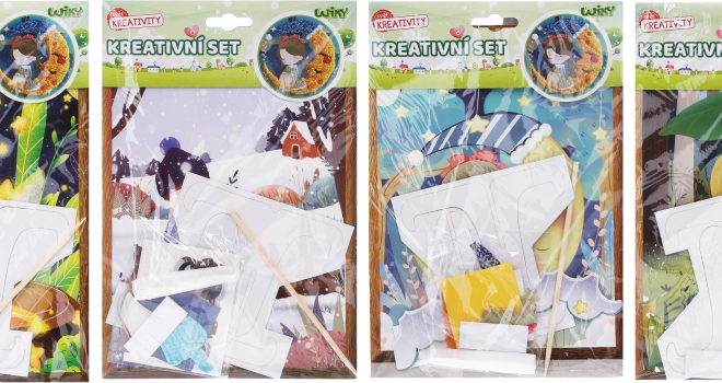 Kreativ-Set mit Ständer – Mix aus Motiven 17,5 × 26 cm
