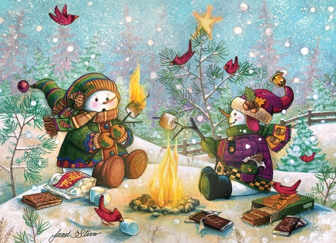 COBBLE HILL Familienpuzzle Marshmallow-Rösten 350 Teile