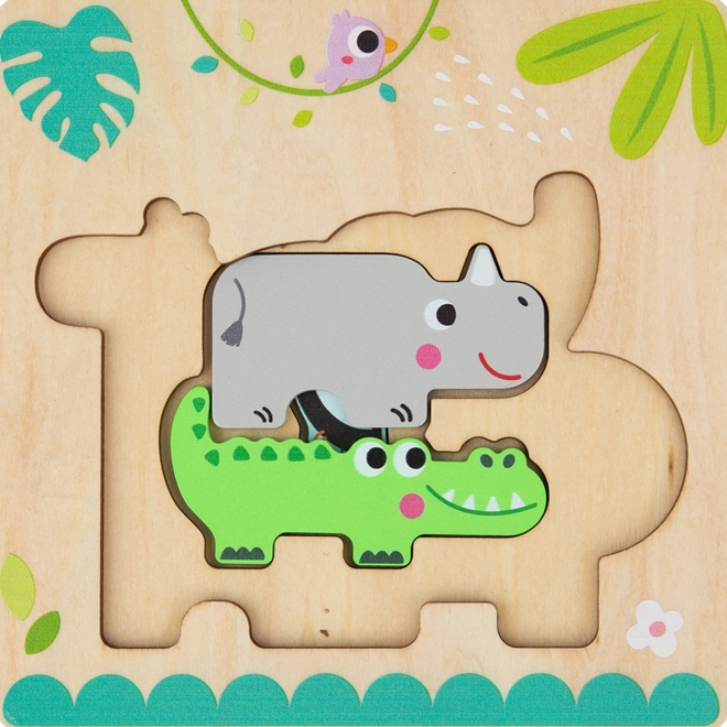 Holzpuzzle Tiere