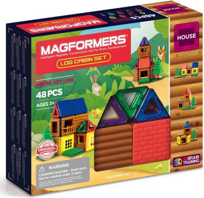 MAGFORMERS Mini-Blockhütte 48 Teile