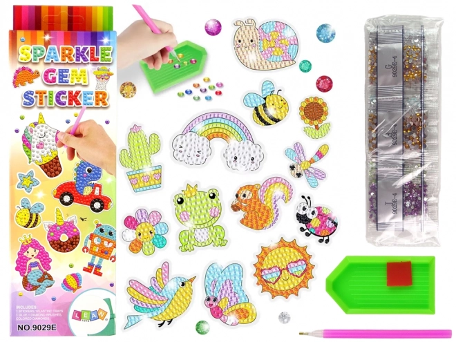 Diamant Malerei Sticker Set - Tiere und Regenbogen