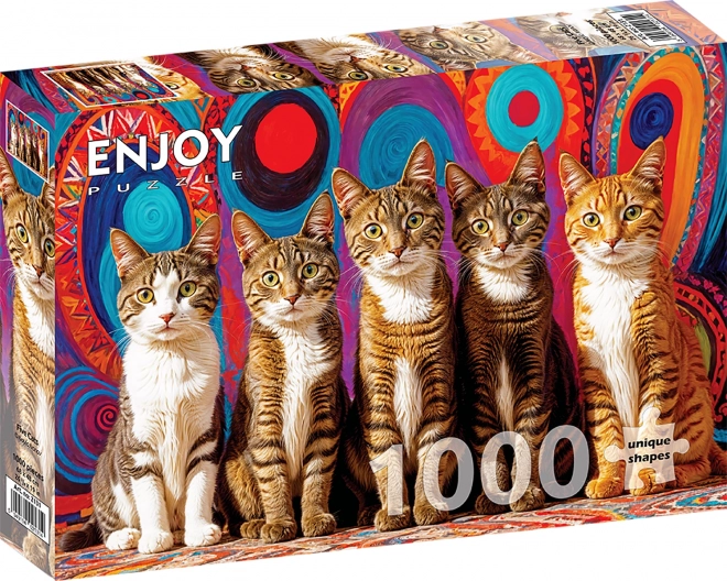 Puzzle Fünf Katzen 1000 Teile