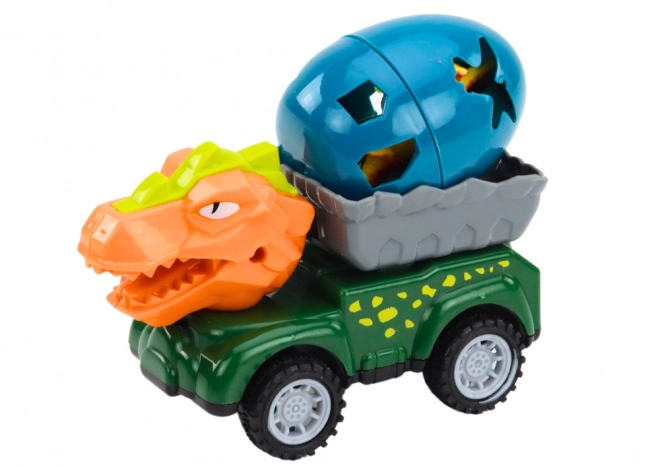 Dinosaurier-Auto mit Dino-Ei und Anhänger Spielset