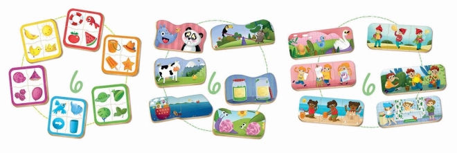 Educa Kinderpuzzle-Set: Farben, Reihenfolge und Gegensätze 3in1
