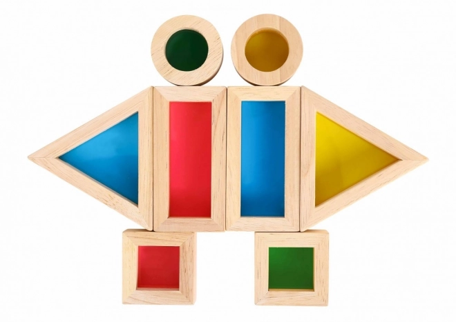 Bunte Holzspiegelbausteine