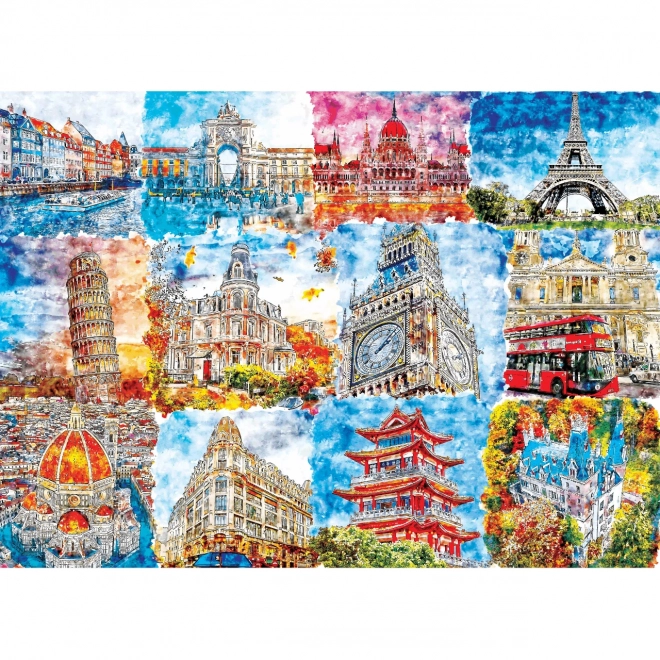 Puzzle Denkmäler in Farben Brain Tree 500 Teile