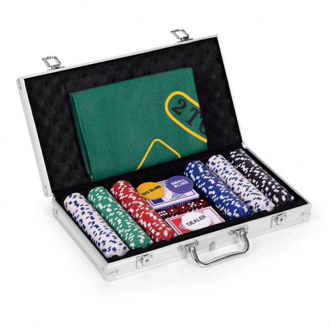 Poker- und Blackjack-Set mit 300 Chips
