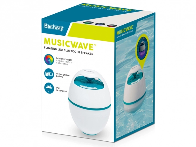 Bestway MusicWave™ Schwimmender Bluetooth Lautsprecher mit LED-Licht