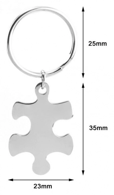 Stahlanhänger Puzzle Links