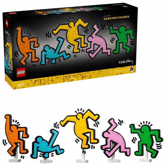 LEGO Kunst Keith Haring – Tanzende Figuren