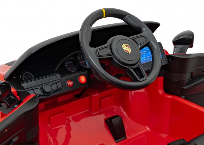 Elektrisches Spielzeugauto Porsche 718 mit MP4-Audiopanel – Rot