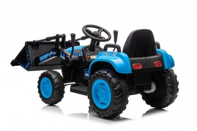 Elektrischer Kindertraktor mit Schaufel blau