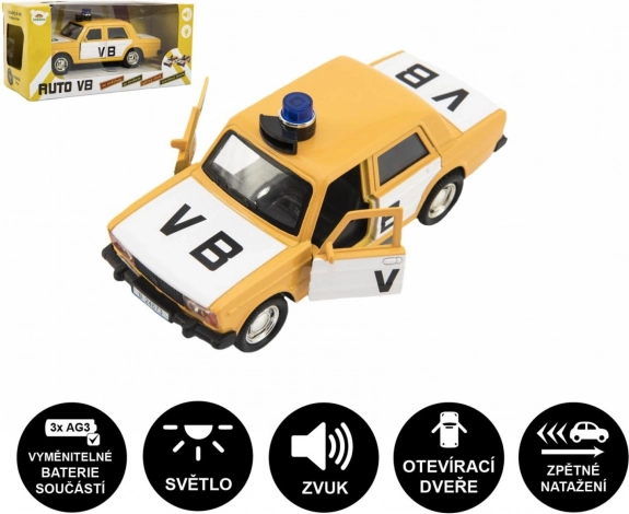 Polizeiauto VB Lada 12 cm mit Licht und Sound mit Rückzugfunktion