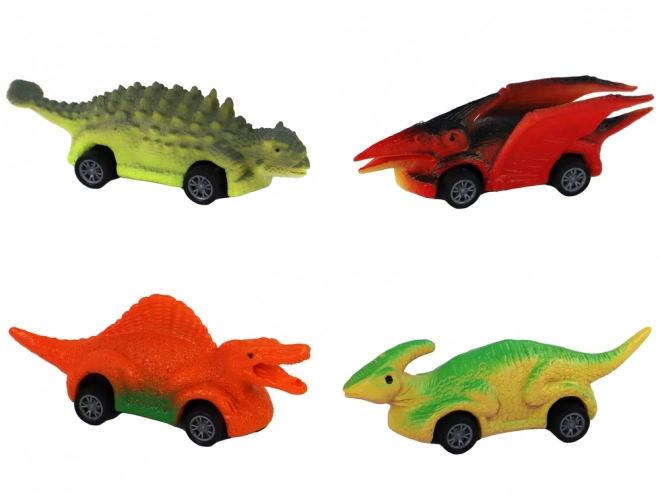 Set Bunte Dinosaurier-Autos 8-teilig