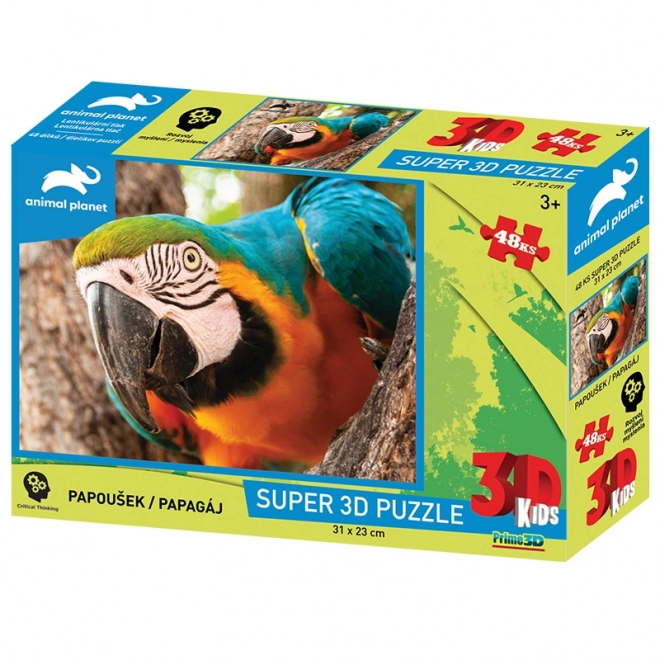 Papagei 3D Puzzle mit 48 Teilen