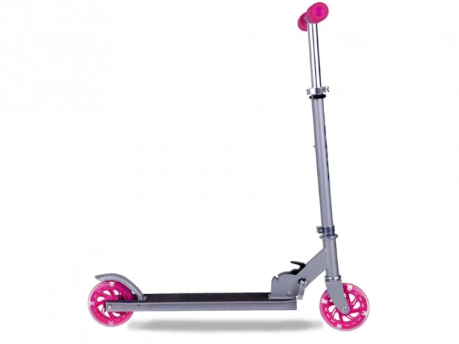 Zusammenklappbarer Leichter Kinderroller mit Leuchtrollen – Rosa