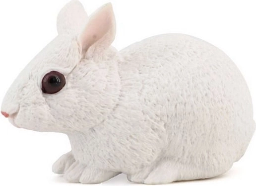 Figur eines weißen Kaninchens 10 cm
