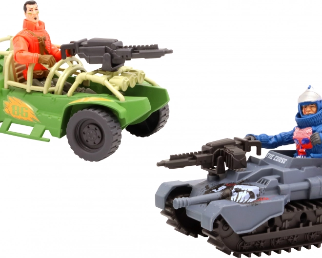 The Corps! Soldat mit Militärfahrzeug 14 cm