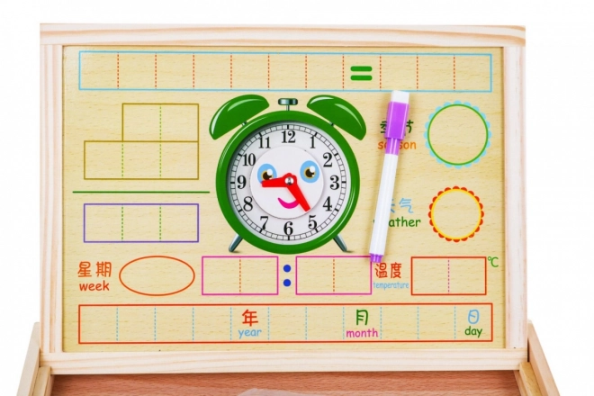 Magnetische Holztafel für Kinder - Lernspielset mit Zubehör