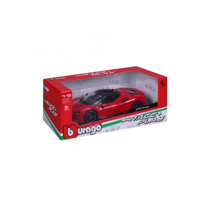 Bburago Ferrari SF90 Stradale Rot Modellauto