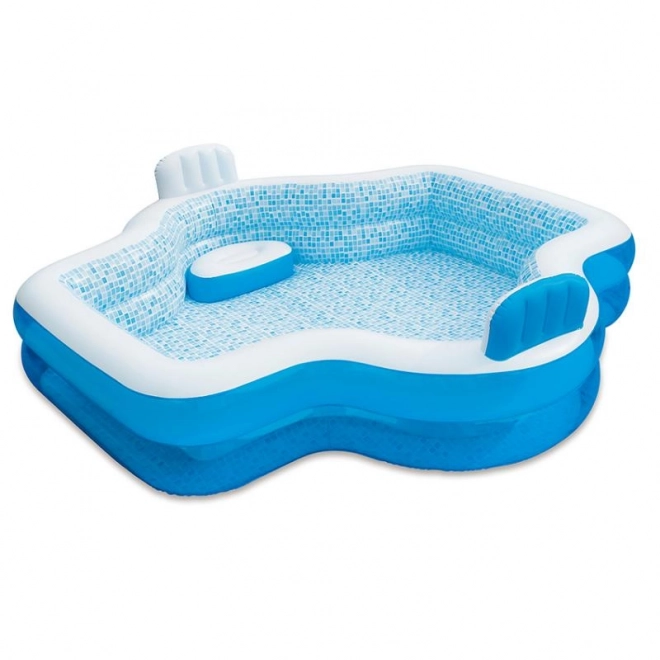 Familien-Aufblaspool Elegant mit Sitzen