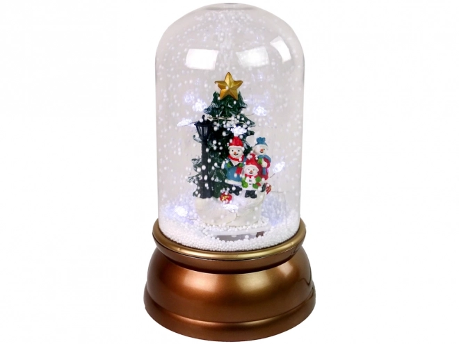 Weihnachtliche Glasdekoration Schneemann Chor Gold