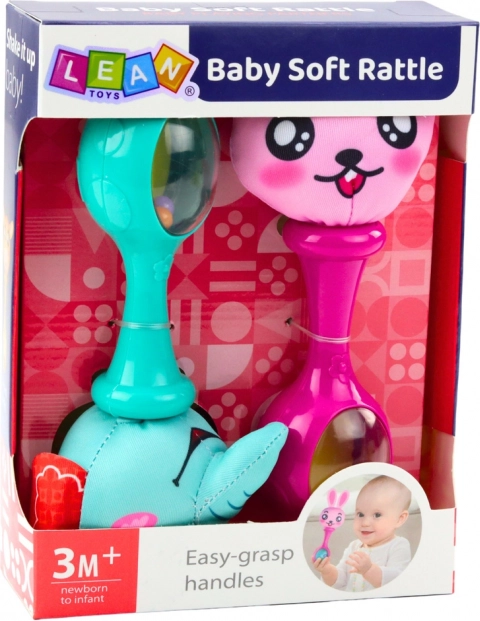 Rassel-Set mit weichem Ball Hase und Elefant
