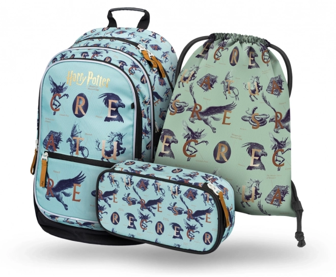 Harry Potter Fantastische Tierwesen Schulset - Rucksack, Federmäppchen, Schuhbeutel