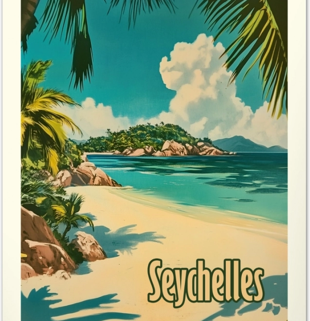 Wandkalender Vintage-Plakate Tropische Paradiese 2026