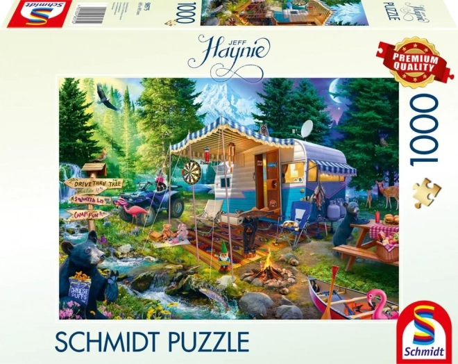 Schmidt Puzzle Mit einem Wohnwagen in den Bergen 1000 Teile