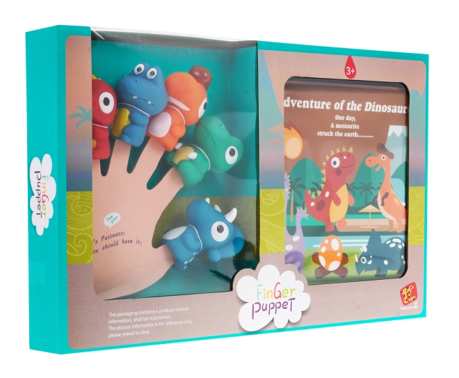 Dinosaurier Fingerpuppen Set mit Buch