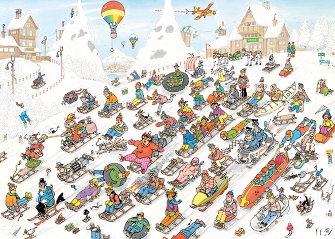 Puzzle Jan van Haasteren Alles geht bergab 1000 Teile