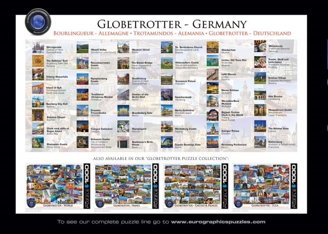 Eurographics Puzzle Weltreisender - Deutschland 1000 Teile