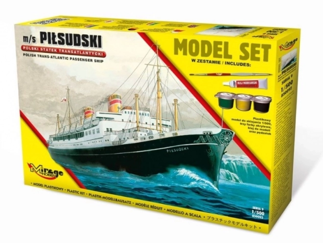 Modellbausatz M/S Piłsudski Polnisches Transatlantikschiff