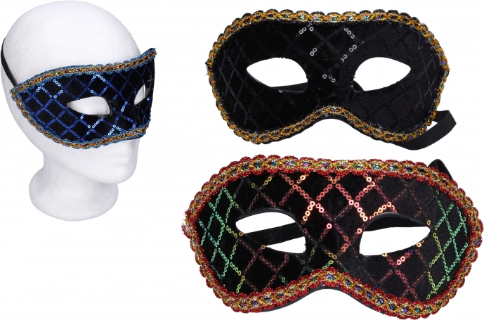 Karneval-Set Augenmaske Mix Farben