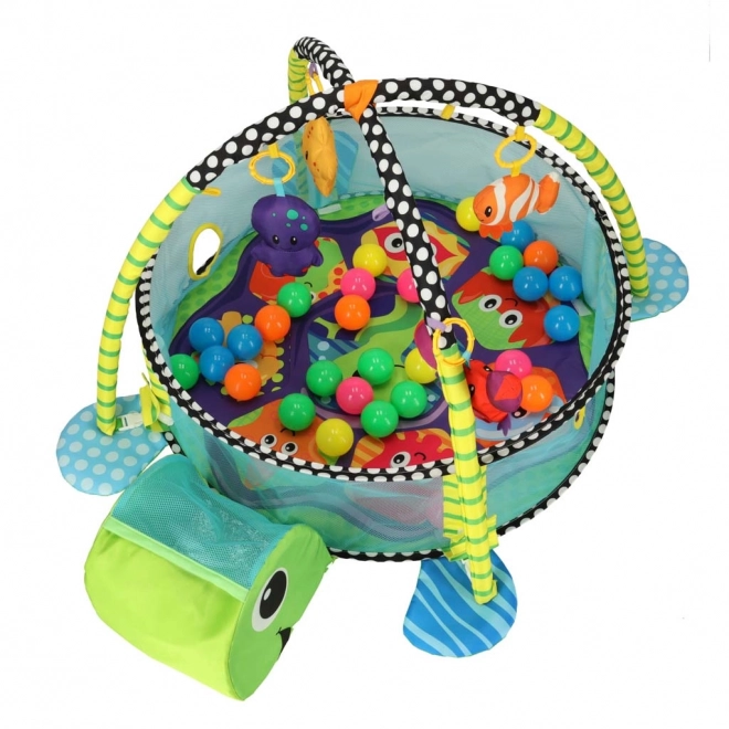 Spielmatte 3-in-1 Schildkröten-Spielzentrum mit Bällen