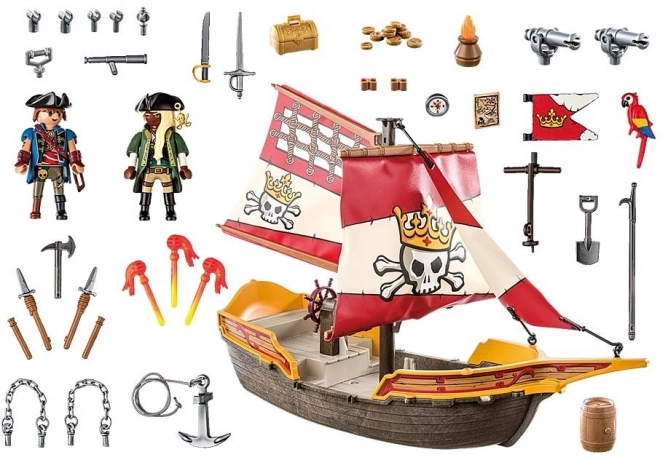Piraten PLAYMOBIL Piratenschiff mit Figuren