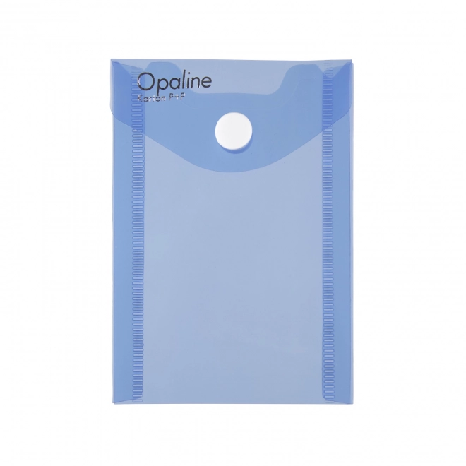 Briefumschlag mit Druckknopf A7 Hochformat Opaline Blau