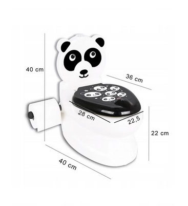 Interaktiver Panda Toilettentrainer mit Klappe