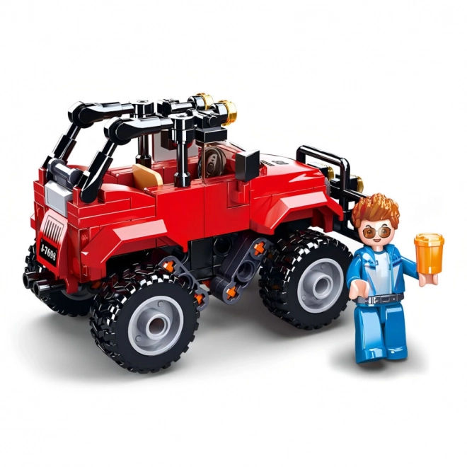 Roter Jeep Bausteinset