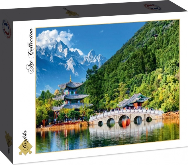 Grafika Puzzle Schneeberg des Jade-Drachen, China 1000 Teile