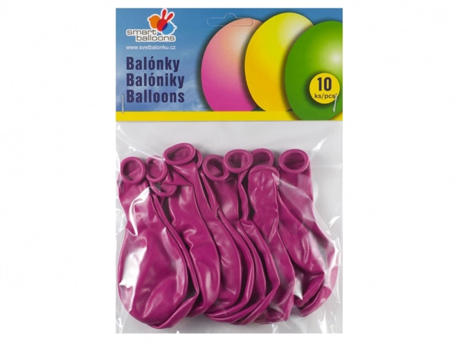 Aufblasbare Ballonsatz 10 Stk. fuchsia 26 cm