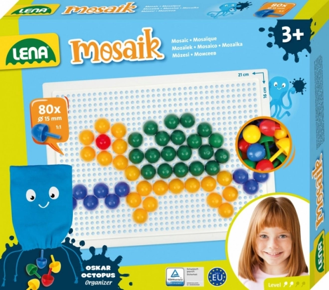 Lena Kleine Transparente Mosaik – Große Mosaik, 15 mm farbig glatt (120 Stück)