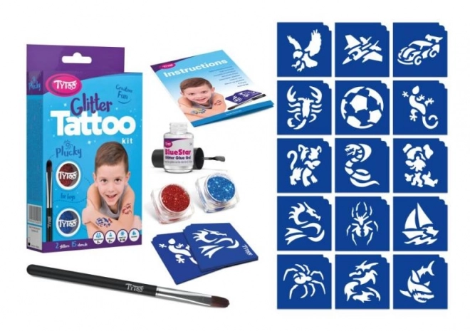 TyToo Plucky Glitzertattoo-Set für Jungen