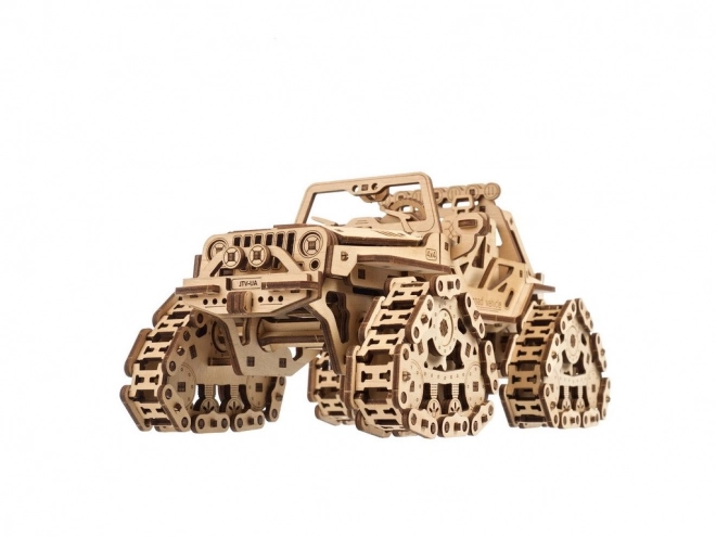 Ugears 3D Holzmechanik-Puzzle Geländefahrzeug mit Kettenantrieb