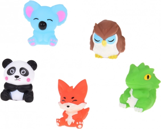 Gummi Fingerpuppen ZOO Tiere - Satz von 5 Figuren