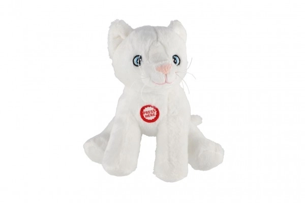 Kuscheltier mit Sound Kater Leo creme 15 cm