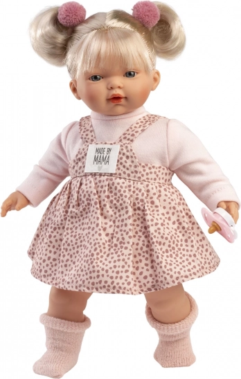 Llorens Roberta realistische Puppe mit Geräuschen, weicher Stoffkörper, 33 cm