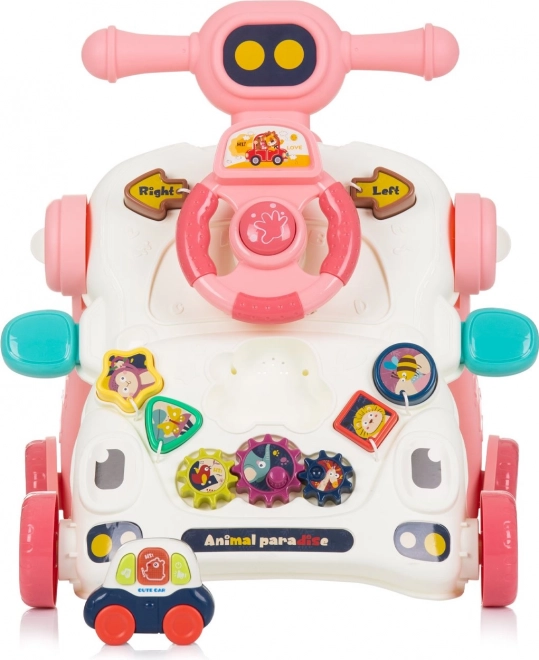 Chipolino 3-in-1 Interaktives Lauflernwagen Auto Pink